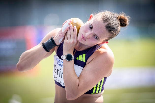 RATINGEN, GERMANY - JUNE 27, 2026 : Vanessa Grimm (GER Germany) competing in the heptathlon’s shot put during the Multisport Event at Stadion Ratingen on June 27, 2026 in Ratingen, Germany. Nordrhein-Westfalen Germany Copyright: xAxelxKohringx
