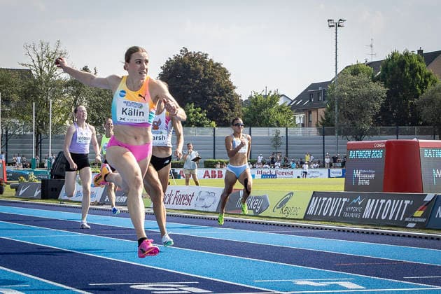 RATINGEN, GERMANY - JUNE 27, 2026 : Annik Kälin (SUI Switzerland) over 200m competing during the Multisport Event at Stadion Ratingen on June 27, 2026 in Ratingen, Germany. Nordrhein-Westfalen Germany Copyright: xLeahxKohringx