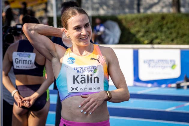 RATINGEN, GERMANY - JUNE 27, 2026 : Annik Kälin (SUI Switzerland) after the 200m competing during the Multisport Event at Stadion Ratingen on June 27, 2026 in Ratingen, Germany. Nordrhein-Westfalen Germany Copyright: xLeahxKohringx