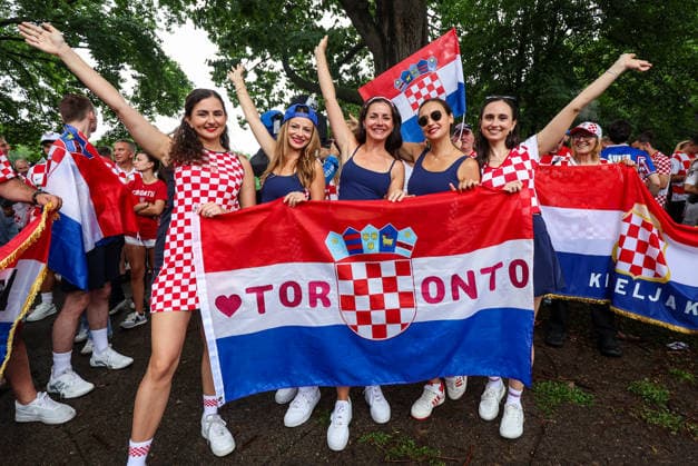 Croatia v Ghana: Group L - FIFA World Cup, WM, Weltmeisterschaft, Fussball 2026 Fans of Croatia at Marconi Plaza ahead the FIFA World Cup 2026 Group L match between Croatia and Ghana at Philadelphia Stadium on June 27, 2026 in Philadelphia, Pennsylvania.  SanjinxStrukic PIXSELL
