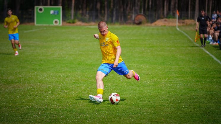 Fußball, Herren, Saison 2026 2027, Freundschaftsspiel, FSV 63 Luckenwalde vs. RSV Eintracht 1949, Samstag 27.06.2026, Sportplatz Ruhlsdorf, Im Bild: Luca Dahlke (Luckenwalde) Brandenburg Deutschland *** Soccer, Men s, 2026–2027 Season, Friendly Match, FSV 63 Luckenwalde vs. RSV Eintracht 1949, Saturday, June 27, 2026, Ruhlsdorf Sports Field, Pictured: Luca Dahlke, Luckenwalde, Brandenburg, Germany
