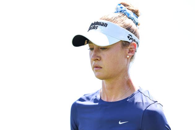 Nelly Korda of the United States looks on after finishing on the ninth green during the third round of the 2026 KPMG Women s PGA, Golf Herren Championship at Hazeltine National Golf Club on June 27, 2026 in Chaska, Minnesota. CSM. Chaska USA - ZUMAc04_ 20260627_zma_c04_049 Copyright: xStevenxGarciax