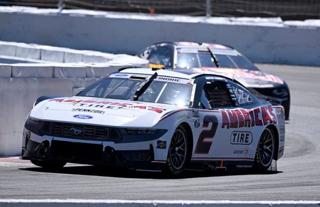 SONOMA, CA - JUNE 27: Austin Cindric ( 2 Team Penske America s Tire Ford) races through turn 11 during practice for the NASCAR, Motorsport, USA Cup Series Toyota Save Mart 350 on June 27, 2026, at Sonoma Raceway in Sonoma, CA. (Photo by Will Lester Icon Sportswire) AUTO: JUN 27 NASCAR Cup Series Toyota Save Mart 350 EDITORIAL USE ONLY Icon26062711047