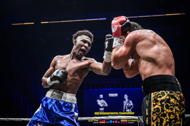 Bujar Tahiri (Deutschland), re. musste auch Nehmerqualitaet zeigen gegen Alexander Castro (Kolumbien), Mittelgewicht, Fight 12 GER, Boxnacht Showdown for Legacy IV, Prime Time Promotion, MHP Arena (Ludwigsburg), Boxen, 27.06.2026 GER, Boxnacht Showdown for Legacy IV, Prime Time Promotion, MHP Arena (Ludwigsburg), Boxen, 27.06.2026 Ludwigsburg *** Bujar Tahiri (Germany) also had to show his resilience against Alexander Castro (Colombia), middleweight, Fight 12 GER, Boxing Night: Showdown for Legacy IV, Prime Time Promotion, MHP Arena Ludwigsburg, Boxing, June 27, 2026 GER, Boxnacht Showdown for Legacy IV, Prime Time Promotion, MHP Arena Ludwigsburg, Boxing, June 27, 2026 Ludwigsburg Copyright: xSandyxDinkelackerx EP_SDR