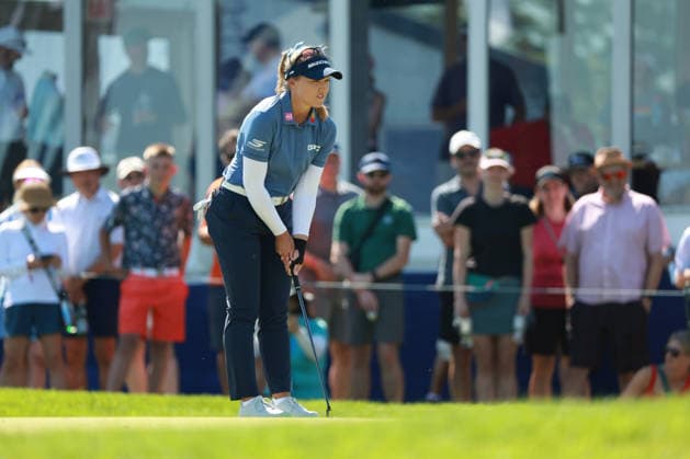 KPMG Women™s PGA, Golf Herren Championship 2026 CHASKA, MINNESOTA - JUNE 27: Brooke Henderson of Canada plays her putt on the 18th green during the third round of the KPMG Women™s PGA Championship 2026 at Hazeltine National Golf Club in Chaska, Minnesota, USA Saturday, June 27, 2026. Chaska Minnesota United States  Copyright: xJorgexLemusx originalFilename:lemus-kpmgwome260627_npYz3.jpg