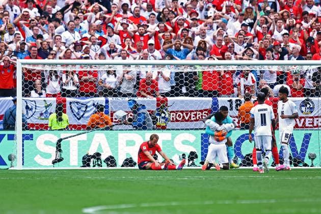Harry Kane of England after a missed chance Panama v England, 2026 FIFA World Cup, WM, Weltmeisterschaft, Fussball Group L, Football, New York New Jersey Stadium, East Rutherford, New Jersey, USA - 27 Jun 2026East Rutherford New York New Jersey Stadium New Jersey (NJ) United States of America EDITORIAL USE ONLY No use with unauthorised audio, video, data, fixture lists, club league logos or live services. Online in-match use limited to 120 images, no video emulation. No use in betting, games or single club league player publications.  Copyright: xMichaelxZemanek Shutterstockx 16964354ay