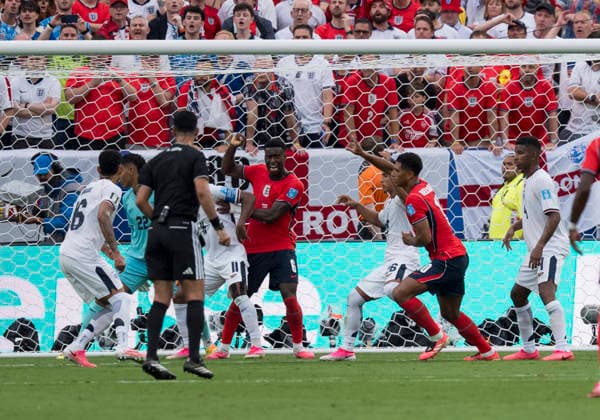Goal, Tor durch Jude Bellingham (England, 10) FIFA World Cup, WM, Weltmeisterschaft, Fussball 2026: Panama v England 27 June 2026, FIFA World Cup 2026: Panama v England (Group L, Matchday 3) at New York New Jersey Stadium in East Rutherford, New Jersey, USA. *** Goal by Jude Bellingham (England), 10th match of the 2026 FIFA World Cup: Panama vs. England, June 27, 2026; 2026 FIFA World Cup: Panama vs. England, Group L, Matchday 3, at New York New Jersey Stadium in East Rutherford, New Jersey, USA Copyright: HMBxMedia xMarcoxBader
