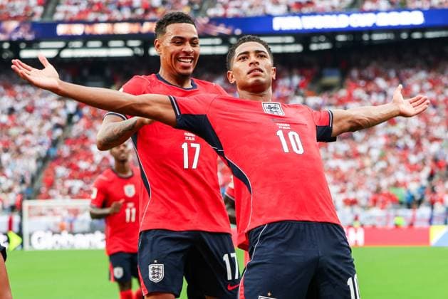 RECORD DATE NOT STATED FIFA World Cup, WM, Weltmeisterschaft, Fussball 2026 - Group L - Panama v England Jude Bellingham player of England celebrates his goal during the match between Panama and England in the third round of Group L of the 2026 FIFA World Cup group stage at New York New Jersey Stadium, in East Rutherford, United States, on Saturday, June 27, 2026.(Foto: William Volcov Brazil Photo Press IMAGO) Sports East Rutherford NJ United States of America Copyright: xWILLIAMxVOLCOVx