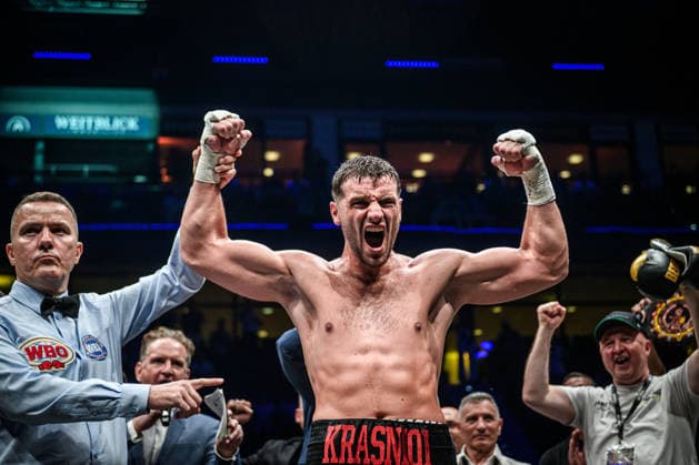 Ardian Krasniqi (Deutschland) - Freude, Jubelschrei, Jubel nach Sieg im Kampf: Ardian Krasniqi (Deutschland) vs. Vinko Zadro (Kroatien), Halbschwergewicht, Fight 13 GER, Boxnacht Showdown for Legacy IV, Prime Time Promotion, MHP Arena (Ludwigsburg), Boxen, 27.06.2026 GER, Boxnacht Showdown for Legacy IV, Prime Time Promotion, MHP Arena (Ludwigsburg), Boxen, 27.06.2026 Ludwigsburg *** Ardian Krasniqi (Germany) – Joy, cheers, and celebration after victory in the fight between Ardian Krasniqi (Germany) and Vinko Zadro (Croatia), light heavyweight, Fight 13 GER, Box Night Showdown for Legacy IV, Prime Time Promotion, MHP Arena Ludwigsburg, Boxing, June 27, 2026 GER, Boxnacht Showdown for Legacy IV, Prime Time Promotion, MHP Arena Ludwigsburg, Boxing, June 27, 2026 Ludwigsburg Copyright: xSandyxDinkelackerx EP_SDR
