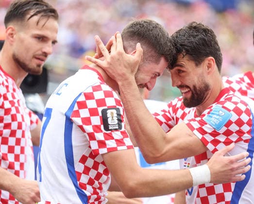Croatia v Ghana: Group L - FIFA World Cup, WM, Weltmeisterschaft, Fussball 2026 Petar Sucic of Croatia celebrate after scoring during the FIFA World Cup 2026 Group L match between Croatia and Ghana at Philadelphia Stadium on June 27, 2026 in Philadelphia, Pennsylvania.  SanjinxStrukic PIXSELL