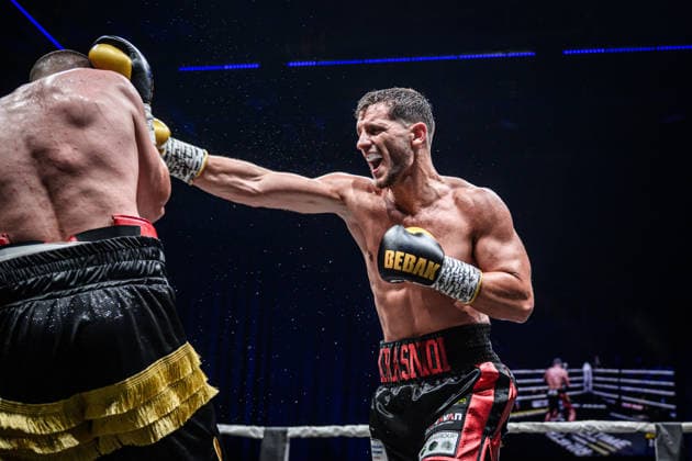 Ardian Krasniqi (Deutschland), re. Teilt aus gegen Vinko Zadro (Kroatien), Halbschwergewicht, Fight 13 GER, Boxnacht Showdown for Legacy IV, Prime Time Promotion, MHP Arena (Ludwigsburg), Boxen, 27.06.2026 GER, Boxnacht Showdown for Legacy IV, Prime Time Promotion, MHP Arena (Ludwigsburg), Boxen, 27.06.2026 Ludwigsburg *** Ardian Krasniqi (Germany) takes on Vinko Zadro (Croatia), light heavyweight, Fight 13 GER, Boxing Night: Showdown for Legacy IV, Prime Time Promotion, MHP Arena Ludwigsburg, Boxing, June 27, 2026 GER, Boxnacht Showdown for Legacy IV, Prime Time Promotion, MHP Arena Ludwigsburg, Boxing, June 27, 2026 Ludwigsburg Copyright: xSandyxDinkelackerx EP_SDR