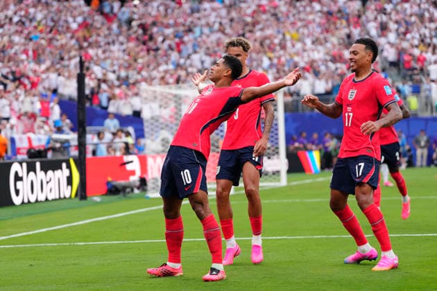 Panama v England: Group L - FIFA World Cup, WM, Weltmeisterschaft, Fussball 2026 Jude Bellingham of England celebrates after scoring his team s first goal during the FIFA World Cup 2026 Group L match between Panama and England at New York New Jersey Stadium on June 27, 2026 in East Rutherford, New Jersey. East Rutherford NJ United States  Copyright: xJosexBretonx originalFilename:bretonhernandez-panamave260627_npnWl.jpg