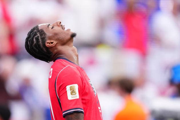 Panama v England: Group L - FIFA World Cup, WM, Weltmeisterschaft, Fussball 2026 Marcus Rashford of England reacts during the FIFA World Cup 2026 Group L match between Panama and England at New York New Jersey Stadium on June 27, 2026 in East Rutherford, New Jersey. East Rutherford NJ United States  Copyright: xJosexBretonx originalFilename:bretonhernandez-panamave260627_npv60.jpg