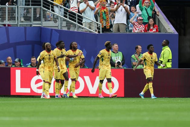 Croatia v Ghana: Group L - FIFA World Cup, WM, Weltmeisterschaft, Fussball 2026 Derrick Luckassen of Gana celebrate after scoring during the FIFA World Cup 2026 Group L match between Croatia and Ghana at Philadelphia Stadium on June 27, 2026 in Philadelphia, Pennsylvania.  IgorxKralj PIXSELL