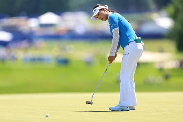 Ina Yoon of South Korea putts on the ninth green during the third round of the 2026 KPMG Women s PGA, Golf Herren Championship at Hazeltine National Golf Club on June 27, 2026 in Chaska, Minnesota. CSM. Chaska USA - ZUMAc04_ 20260627_zma_c04_147 Copyright: xStevenxGarciax