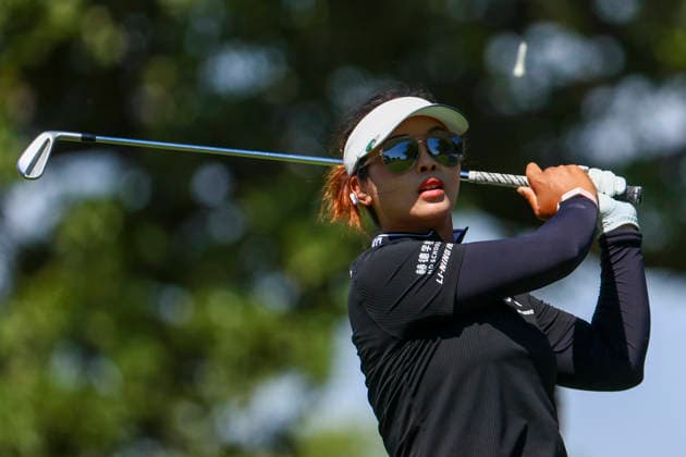 June 27, 2026, Chaska, Minnesota, United States: WEIWEI ZHANG watches her drive at hole seventeen. This is the third day of the 2026 KPMG WomenÃ¢â‚¬â ¢s PGA, Golf Herren Championship at Hazeltine National Golf Course in Chaska Minnesota. Chaska United States - ZUMAt166 20260627_zsp_t166_126 Copyright: xMichaelxTurnerx