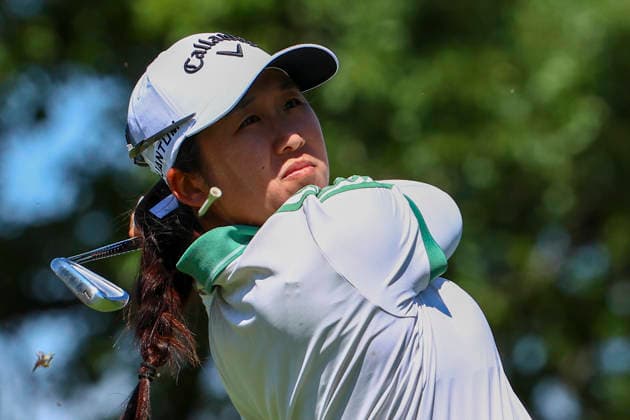 June 27, 2026, Chaska, Minnesota, United States: JING YAN looks on from hole seventeen. This is the third day of the 2026 KPMG WomenÃ¢â‚¬â ¢s PGA, Golf Herren Championship at Hazeltine National Golf Course in Chaska Minnesota. Chaska United States - ZUMAt166 20260627_zsp_t166_128 Copyright: xMichaelxTurnerx