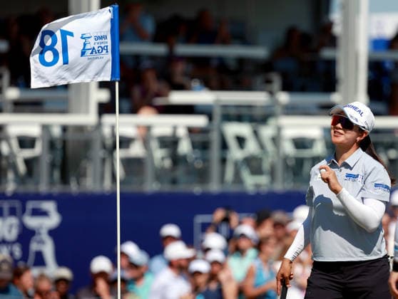 KPMG Women™s PGA, Golf Herren Championship 2026 CHASKA, MINNESOTA - JUNE 27: A Lim Kim of the Republic of Korea celebrates after putting on the 18th green during the third round of the KPMG Women™s PGA Championship 2026 at Hazeltine National Golf Club in Chaska, Minnesota, USA Thursday, June 27, 2026. Chaska Minnesota United States  Copyright: xAmyxLemusx originalFilename:lemus-kpmgwome260627_npy2Y.jpg