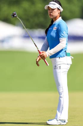 Ina Yoon of South Korea reacts to her missed putt on the 18th green during the third round of the 2026 KPMG Women s PGA, Golf Herren Championship at Hazeltine National Golf Club on June 27, 2026 in Chaska, Minnesota. CSM. Chaska USA - ZUMAc04_ 20260627_zma_c04_155 Copyright: xStevenxGarciax