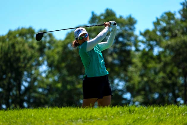 June 27, 2026, Chaska, Minnesota, United States: NASA HATAOKA tees off from hole fifteen. This is the third day of the 2026 KPMG WomenÃ¢â‚¬â ¢s PGA, Golf Herren Championship at Hazeltine National Golf Course in Chaska Minnesota. Chaska United States - ZUMAt166 20260627_zsp_t166_135 Copyright: xMichaelxTurnerx