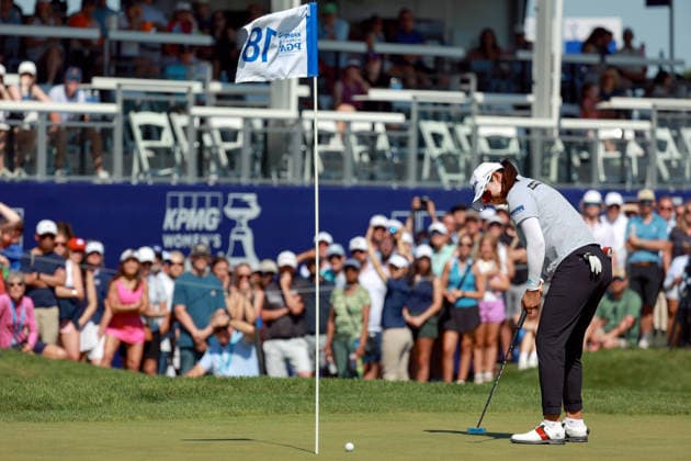 KPMG Women™s PGA, Golf Herren Championship 2026 CHASKA, MINNESOTA - JUNE 27: A Lim Kim of the Republic of Korea putts on the 18th green during the third round of the KPMG Women™s PGA Championship 2026 at Hazeltine National Golf Club in Chaska, Minnesota, USA Thursday, June 27, 2026. Chaska Minnesota United States  Copyright: xAmyxLemusx originalFilename:lemus-kpmgwome260627_nps2X.jpg