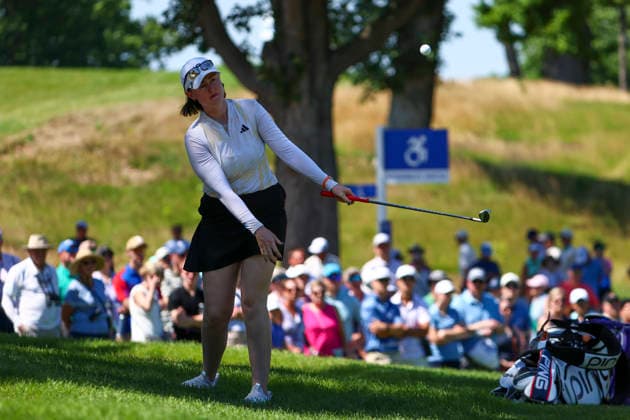 June 27, 2026, Chaska, Minnesota, United States: KARIS DAVIDSON chips the ball onto the green.This is the third day of the 2026 KPMG WomenÃ¢â‚¬â ¢s PGA, Golf Herren Championship at Hazeltine National Golf Course in Chaska Minnesota. Chaska United States - ZUMAt166 20260627_zsp_t166_136 Copyright: xMichaelxTurnerx