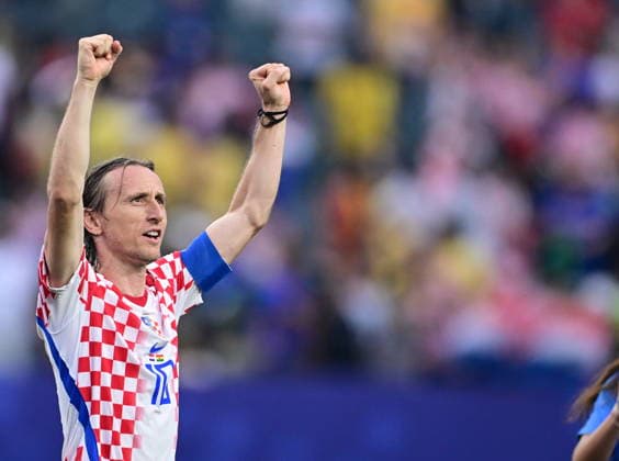 Croatia v Ghana - FIFA World Cup, WM, Weltmeisterschaft, Fussball 2026 - Group L PHILADELPHIA, USA - JUNE 27: Luka Modric of Croatia celebrates after the 2026 FIFA World Cup First Stage Group L match between Croatia and Ghana at Lincoln Financial Field (Philadelphia Stadium) in Philadelphia, Pennsylvania, United States on June 27, 2026. Abdulhamid Hosbas Anadolu Pennsylvania United States. Editorial use only. Please get in touch for any other usage.  Copyright: x2026xAnadoluxAbdulhamidxHosbasx