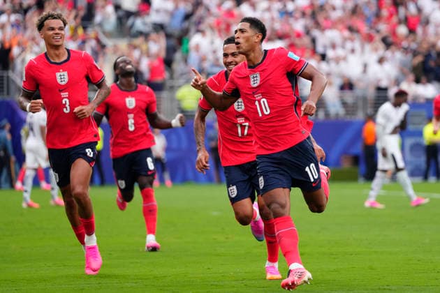 Panama v England: Group L - FIFA World Cup, WM, Weltmeisterschaft, Fussball 2026 Jude Bellingham of England celebrates after scoring his team s first goal during the FIFA World Cup 2026 Group L match between Panama and England at New York New Jersey Stadium on June 27, 2026 in East Rutherford, New Jersey. East Rutherford NJ United States  Copyright: xJosexBretonx originalFilename:bretonhernandez-panamave260627_npGHm.jpg