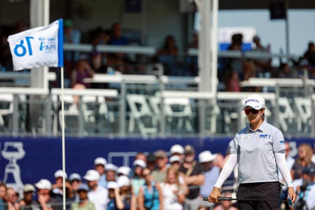 KPMG Women™s PGA, Golf Herren Championship 2026 CHASKA, MINNESOTA - JUNE 27: A Lim Kim of the Republic of Korea prepares to putt on the 18th green during the third round of the KPMG Women™s PGA Championship 2026 at Hazeltine National Golf Club in Chaska, Minnesota, USA Thursday, June 27, 2026. Chaska Minnesota United States  Copyright: xAmyxLemusx originalFilename:lemus-kpmgwome260627_npuSz.jpg