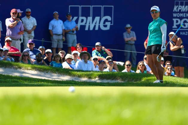 June 27, 2026, Chaska, Minnesota, United States: NASA HATAOKA watches her shot roll towards the hole. This is the third day of the 2026 KPMG WomenÃ¢â‚¬â ¢s PGA, Golf Herren Championship at Hazeltine National Golf Course in Chaska Minnesota. Chaska United States - ZUMAt166 20260627_zsp_t166_141 Copyright: xMichaelxTurnerx