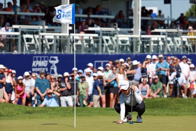 KPMG Women™s PGA, Golf Herren Championship 2026 CHASKA, MINNESOTA - JUNE 27: A Lim Kim of the Republic of Korea prepares to putt on the 18th green during the third round of the KPMG Women™s PGA Championship 2026 at Hazeltine National Golf Club in Chaska, Minnesota, USA Thursday, June 27, 2026. Chaska Minnesota United States  Copyright: xAmyxLemusx originalFilename:lemus-kpmgwome260627_np5Ne.jpg
