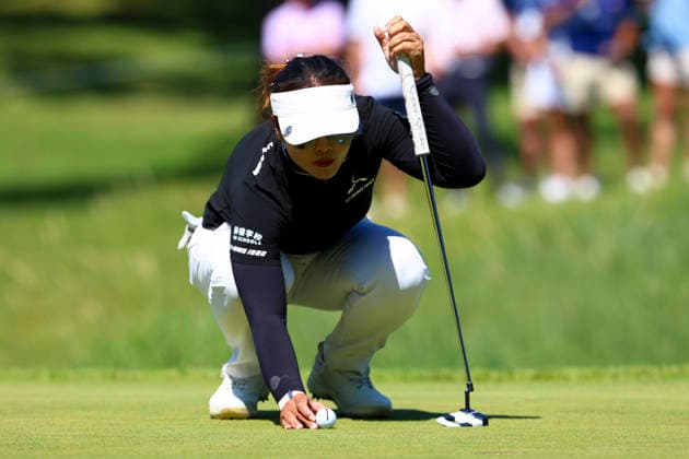 June 27, 2026, Chaska, Minnesota, United States: WEIWEI ZHANG prepares to putt at hole seventeen. This is the third day of the 2026 KPMG WomenÃ¢â‚¬â ¢s PGA, Golf Herren Championship at Hazeltine National Golf Course in Chaska Minnesota. Chaska United States - ZUMAt166 20260627_zsp_t166_146 Copyright: xMichaelxTurnerx
