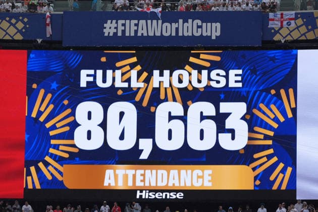 Ausverkauftes Stadion in New York - New York 27.06.2026: England vs. Panama, MetLife Stadium, World Cup 26 Gruppe L, 3. Spieltag *** Sold-out stadium in New York, New York, June 27, 2026: England vs. Panama, MetLife Stadium, World Cup 26, Group L, Matchday 3