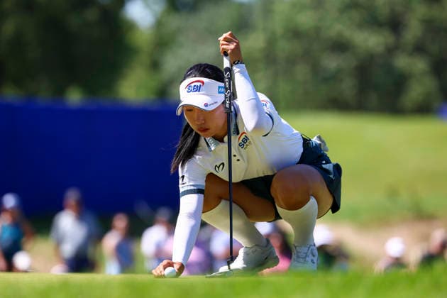 June 27, 2026, Chaska, Minnesota, United States: DONGEUN LEE prepares to putt at hole seventeen. This is the third day of the 2026 KPMG WomenÃ¢â‚¬â ¢s PGA, Golf Herren Championship at Hazeltine National Golf Course in Chaska Minnesota. Chaska United States - ZUMAt166 20260627_zsp_t166_149 Copyright: xMichaelxTurnerx