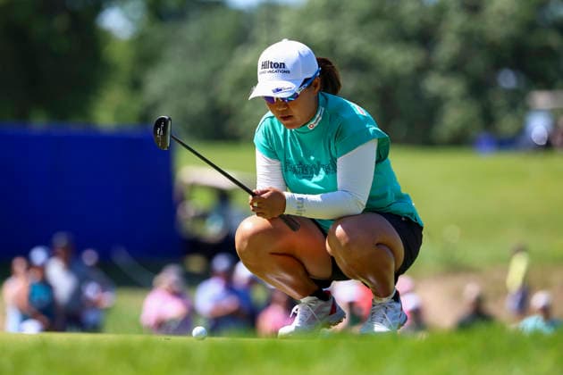 June 27, 2026, Chaska, Minnesota, United States: NASA HATAOKA prepares to putt at hole seventeen.This is the third day of the 2026 KPMG WomenÃ¢â‚¬â ¢s PGA, Golf Herren Championship at Hazeltine National Golf Course in Chaska Minnesota. Chaska United States - ZUMAt166 20260627_zsp_t166_153 Copyright: xMichaelxTurnerx