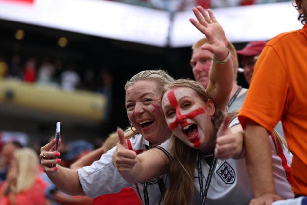 FIFA World Cup, WM, Weltmeisterschaft, Fussball 2026 - Group L - Panama vs England Supporters of England celebrate after winning the FIFA World Cup 2026 group stage match Panama against England, in East Rutherford, New Jersey, USA, 27 June 2026. NEW JERSEY United States  Copyright: xOLGAxFEDOROVAx