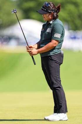 Hae Ran Ryu of South Korea reacts to her missed putt on the 18th green during the third round of the 2026 KPMG Women s PGA, Golf Herren Championship at Hazeltine National Golf Club on June 27, 2026 in Chaska, Minnesota. CSM. Chaska USA - ZUMAc04_ 20260627_zma_c04_170 Copyright: xStevenxGarciax