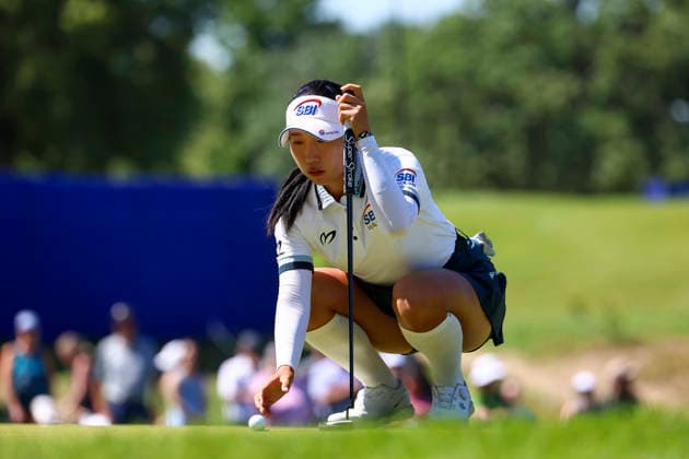 June 27, 2026, Chaska, Minnesota, United States: DONGEUN LEE prepares for a putt at hole seventeen. This is the third day of the 2026 KPMG WomenÃ¢â‚¬â ¢s PGA, Golf Herren Championship at Hazeltine National Golf Course in Chaska Minnesota. Chaska United States - ZUMAt166 20260627_zsp_t166_156 Copyright: xMichaelxTurnerx