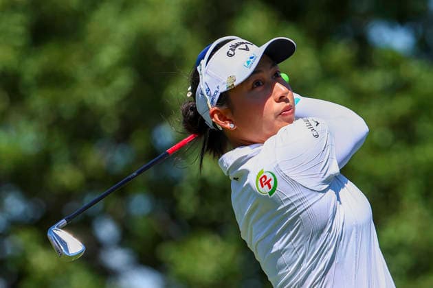 June 27, 2026, Chaska, Minnesota, United States: JEENO THITIKUL watches her drive at hole seventeen. This is the third day of the 2026 KPMG WomenÃ¢â‚¬â ¢s PGA, Golf Herren Championship at Hazeltine National Golf Course in Chaska Minnesota. Chaska United States - ZUMAt166 20260627_zsp_t166_161 Copyright: xMichaelxTurnerx