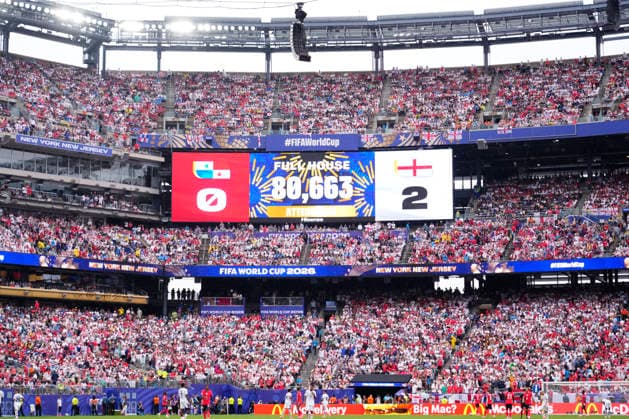 Panama v England: Group L - FIFA World Cup, WM, Weltmeisterschaft, Fussball 2026 General view inside the stadium during the FIFA World Cup 2026 Group L match between Panama and England at New York New Jersey Stadium on June 27, 2026 in East Rutherford, New Jersey. East Rutherford NJ United States  Copyright: xJosexBretonx originalFilename:bretonhernandez-panamave260627_npCKg.jpg