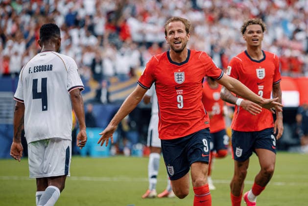 Panama vs England NOVA JERSEY, NJ - 27.06.2026: PANAMA VS ENGLAND - Kane Harry of England celebrates after scoring a goal during the match between Panama and England, valid for the third round of the group stage of the 2026 World Cup, held at MetLife Stadium in New Jersey, United States. (Photo: Marcelo Machado de Melo Fotoarena) x2972536x  MarceloxMachadoxdexMelo