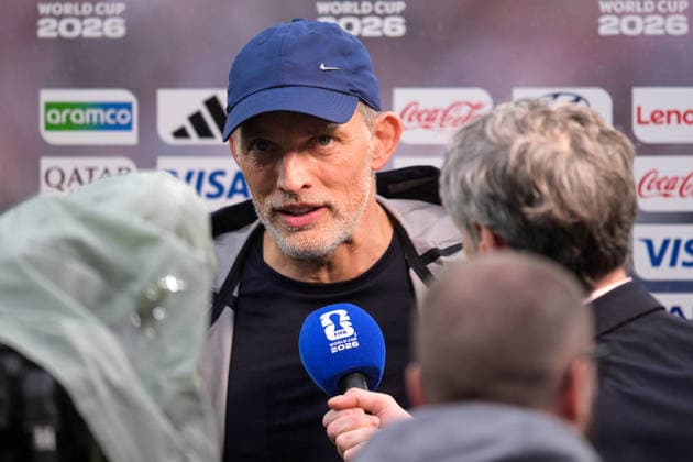 Fußball, WM 2026, 20260627, Panama - England. Im Bild Trainer England Thomas TUCHEL, Interview. East Rutherford New-York-New-Jersey-Stadion New Jersey Vereinigte Staaten von Amerika *** Soccer, 2026 World Cup, 20260627, Panama vs. England. Pictured: England coach Thomas TUCHEL, interview in East Rutherford, New York, New Jersey, at the stadium in New Jersey, United States of America Copyright: Passion2Press MarkusxFischerx