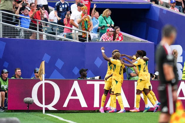 June 27, 2026: Ghana Defender Derrick Luckassen (23) celebrates a goal during the second half of a World Cup Match against Croatia at Philadelphia Stadium in Philadelphia, Pennsylvania. CSM FIFA World Cup, WM, Weltmeisterschaft, Fussball 2026: Croatia Vs Ghana JUN 27  - ZUMAc04_ 20260627_zma_c04_214 Copyright: xKylexRoddenx