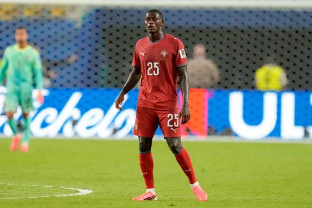 Nuno Mendes (Portugal) looks on during the FIFA World Cup, WM, Weltmeisterschaft, Fussball 2026 Group K match between Colombia and Portugal at Miami Stadium on June 27, 2026 in Miami, United States. (Photo by Alex Gottschalk DeFodi Images) - *** Nuno Mendes of Portugal watches as the FIFA World Cup 2026 Group K match between Colombia and Portugal takes place at Miami Stadium on June 27, 2026, in Miami, United States. Photo by Alex Gottschalk, DeFodi Images