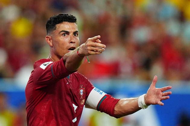 Colombia v Portugal - FIFA World Cup, WM, Weltmeisterschaft, Fussball 2026 - Group K FLORIDA, USA - JUNE 27: Cristiano Ronaldo (7) of Portugal reacts during the 2026 FIFA World Cup First Stage Group K match between Colombia and Portugal at the Hard Rock Stadium (Miami Stadium) in Miami Gardens, Florida, United States on June 27, 2026.??????? Evrim Aydin Anadolu Florida United States. Editorial use only. Please get in touch for any other usage.  Copyright: x2026xAnadoluxEvrimxAydinx