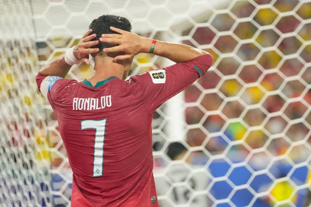 Cristiano Ronaldo (Portugal) looks disappointed, dejected, frustrated during the FIFA World Cup, WM, Weltmeisterschaft, Fussball 2026 Group K match between Colombia and Portugal at Miami Stadium on June 27, 2026 in Miami, United States. (Photo by Alex Gottschalk DeFodi Images) - *** Cristiano Ronaldo of Portugal looks disappointed, dejected, and frustrated during the 2026 FIFA World Cup Group K match between Colombia and Portugal at Miami Stadium on June 27, 2026, in Miami, United States. Photo by Alex Gottschalk, DeFodi Images