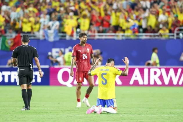RECORD DATE NOT STATED FIFA World Cup, WM, Weltmeisterschaft, Fussball 2026 - Group K - Colombia v Portugal Kevin Castano player of Colombia after the match between Colombia and Portugal in the third round of Group K of the 2026 FIFA World Cup group stage at Miami Stadium, in Florida, United States, on Saturday, June 27, 2026.(Foto: Vanessa Carvalho Brazil Photo Press IMAGO) Sports Copyright: xVanessaxCarvalhox