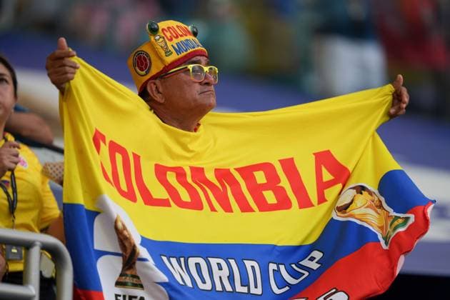 Colombia fans Colombia v Portugal, 2026 FIFA World Cup, WM, Weltmeisterschaft, Fussball Group K, Football, Miami Stadium, Miami, Florida, USA - 27 Jun 2026Miami Miami Stadium Florida (FL) United States of America EDITORIAL USE ONLY No use with unauthorised audio, video, data, fixture lists, club league logos or live services. Online in-match use limited to 120 images, no video emulation. No use in betting, games or single club league player publications.  Copyright: xIsmaelxAdnan Shutterstockx 16964358cc