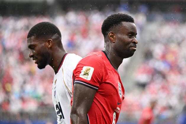 June 27, 2026, East Rutherford, New Jersey, United States of America: East Rutherford, United States of America. 27 Jun, 2026. England defender MARC GUEHI (6) and Panama midfielder CESAR YANIS (21) in action during a World Cup 2026 Group L match. England defeated Panama 2 to 0. Credit: , Jr. Zuma Press World Cup 2026 Group L: England 2:0 Panama  - ZUMAa301 20260627_aaf_a301_064 Copyright: xBrooksxVonxArxx