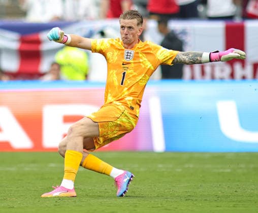 June 27, 2026, Rutherford, New Jersey, USA: England goalkeeper Jordan Pickford (1) during the June 27th FIFA World Cup, WM, Weltmeisterschaft, Fussball 2026 matchup between Panama and England at MetLife Stadium in East Rutherford, New Jersey. FIFA World Cup 2026: Panama 0:2 England  - ZUMAs325 20260627_zsp_s325_038 Copyright: xJessxStilesx